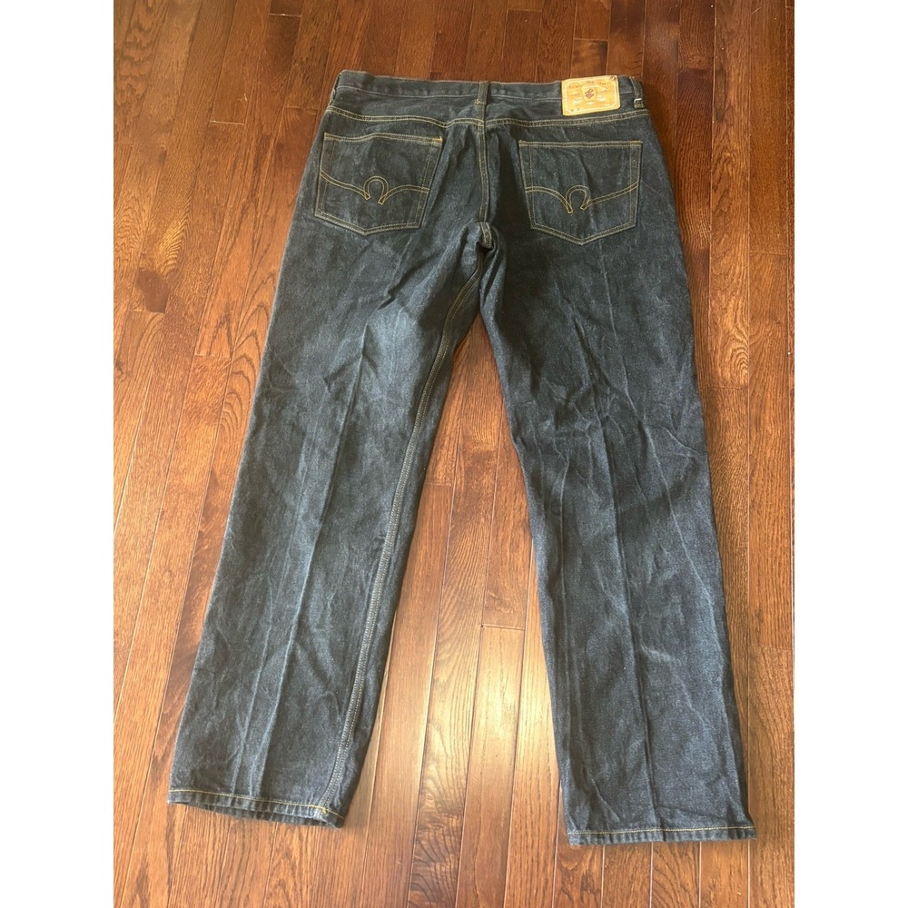 Rocawear Jeans Mens 40x34 Black Baggy Wide Leg Denim Y2K Hip Hop - Picture 7 of 7